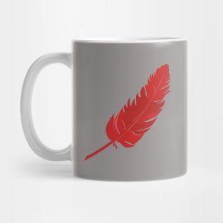 Red Parrot Feather Mug